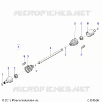 DRIVE TRAIN, TRANSMISION DELANTERA SHAFT