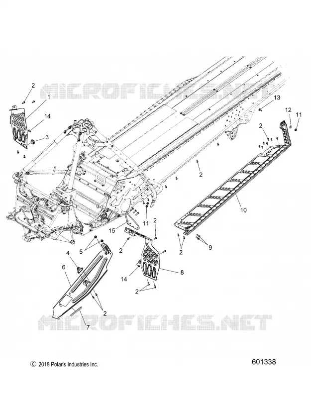 CHASSIS, PROTECCIÃ³N DEL EMBRAGUE, FOOTRESTS, RUNNING BOARDS