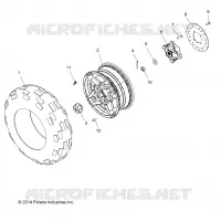 RUEDAS, FRONT TIRE AND BRAKE DISC