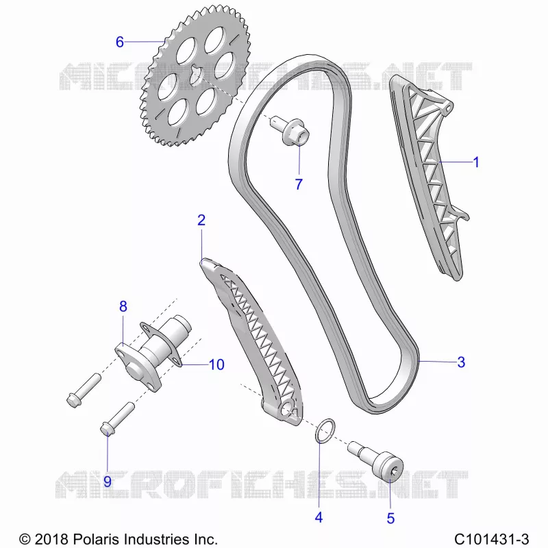 LA CADENA DE LEVAS AND TENSIONER