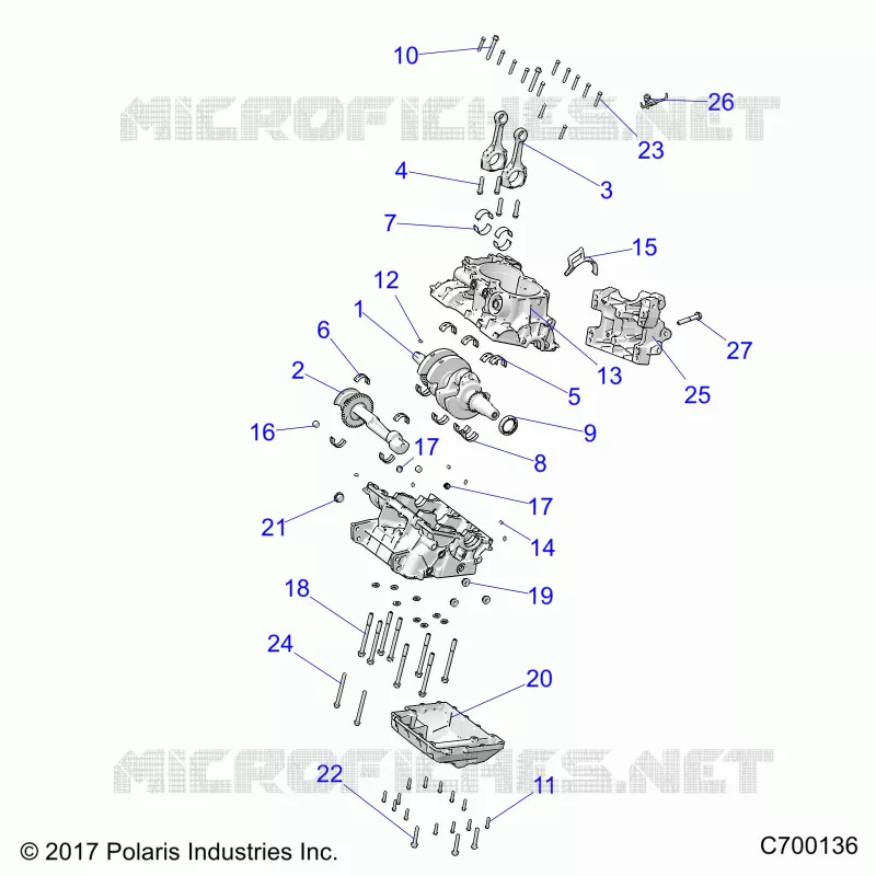 ENGINE, CRANKCASE AND CIGUEÑAL
