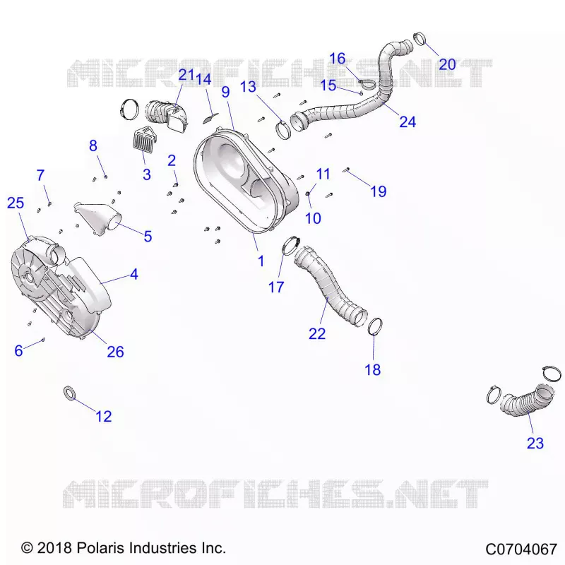 TREN, CLUTCH COVER AND DUCTING