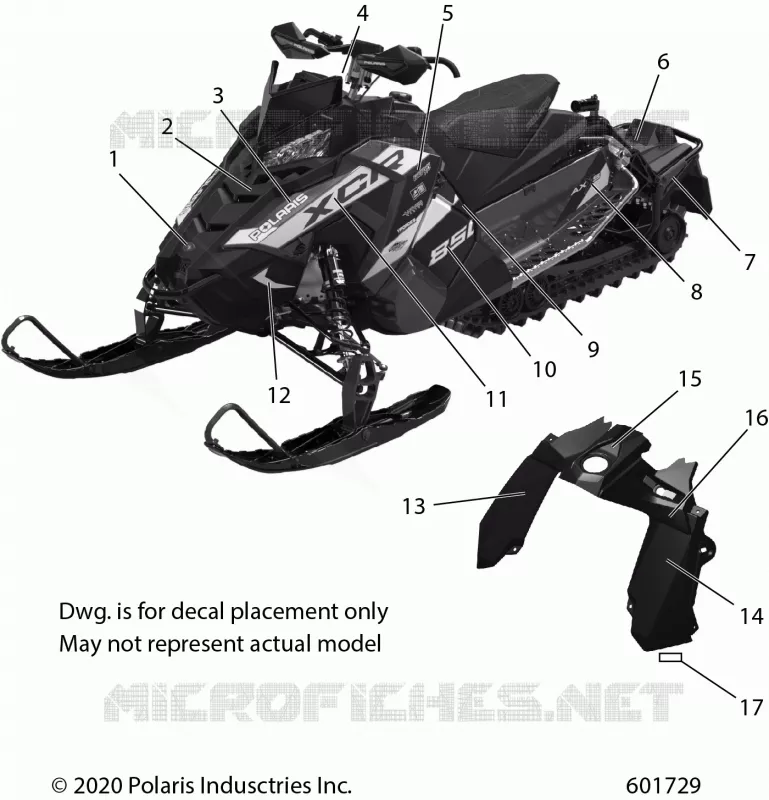 ETIQUETAS, POLARIS BLUE SIDE PANEL W/BLK ACCENT MODEL
