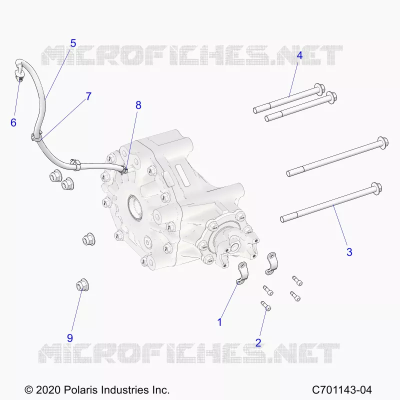 TREN, GEARCASE, REAR, MOUNTING