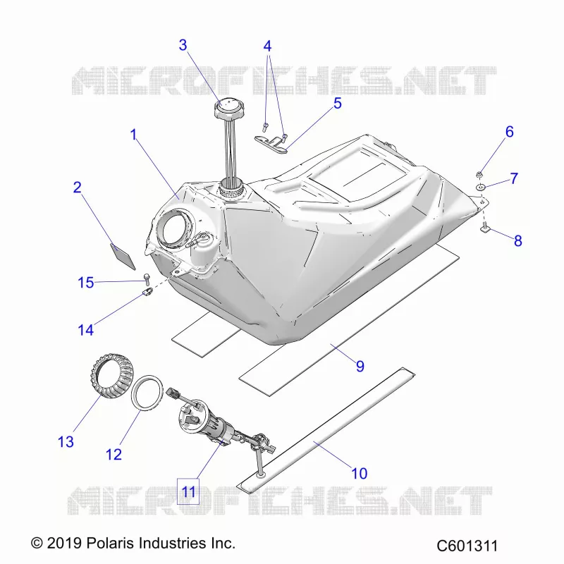 SISTEMA DE COMBUSTIBLE, FUEL TANK ASM.
