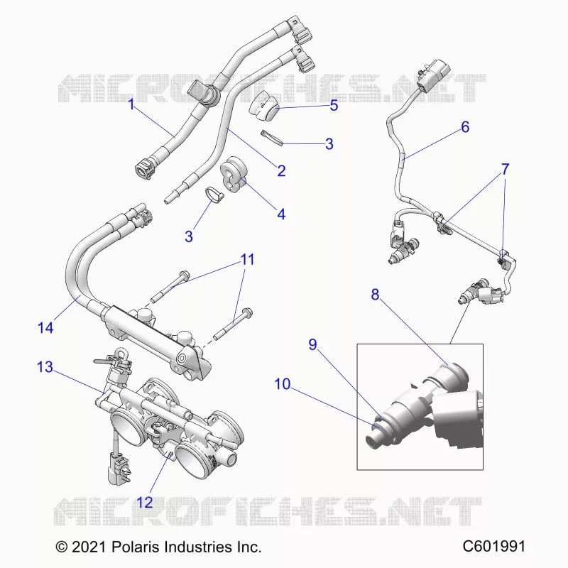SISTEMA DE COMBUSTIBLE, RAIL, LINES AND THROTTLE BODY