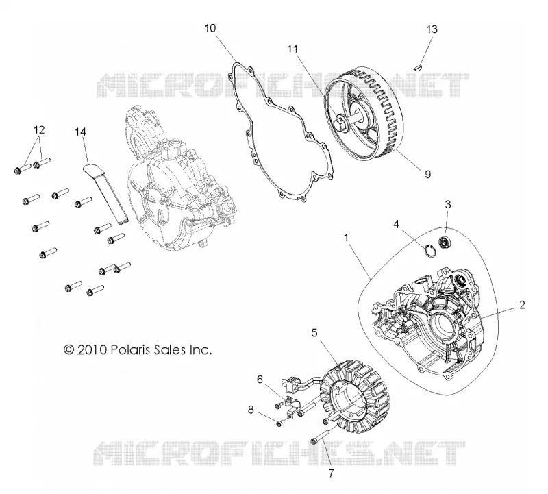 MOTOR, STATOR AND COVER