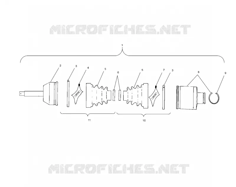 TRASERO DEL EJE DE TRANSMISION