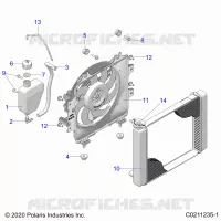 ENGINE, SISTEMA DE REFRIGERACIÃ“N, RADIATOR, FAN & OVERFLOW BOTTLE