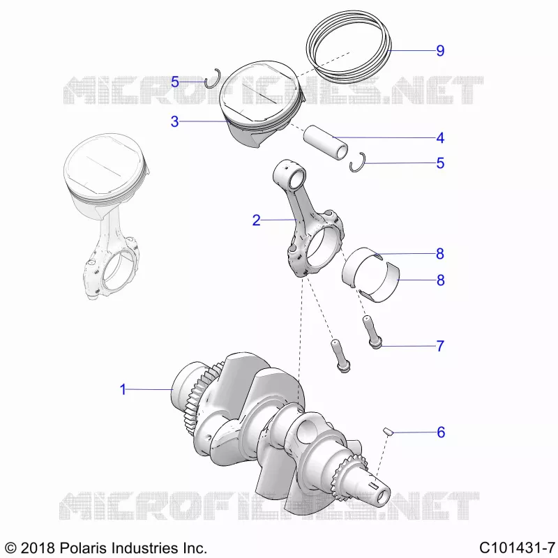 ENGINE, CIGUEÑAL AND PISTON
