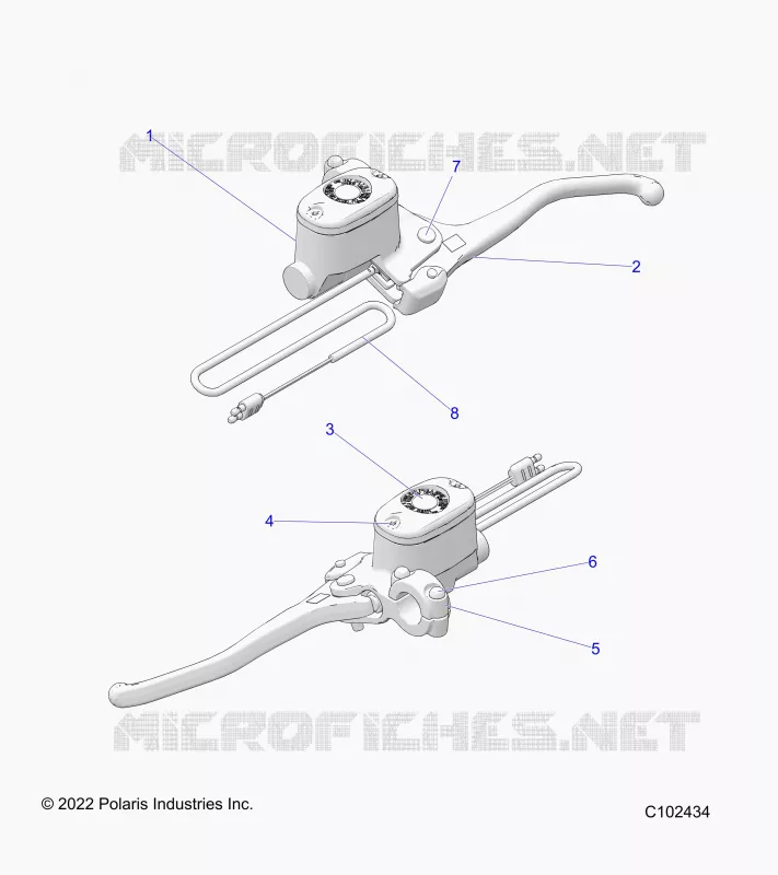FRENO FRONTAL BRAKE LEVER AND MASTER CYLINDER