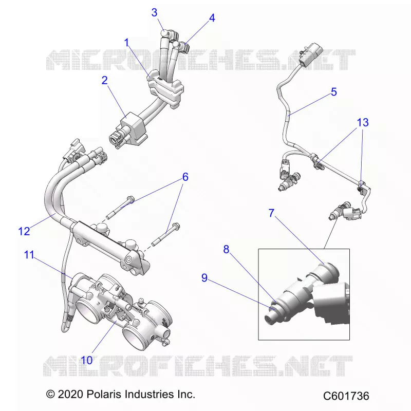 SISTEMA DE COMBUSTIBLE, RAIL, LINES AND THROTTLE BODY