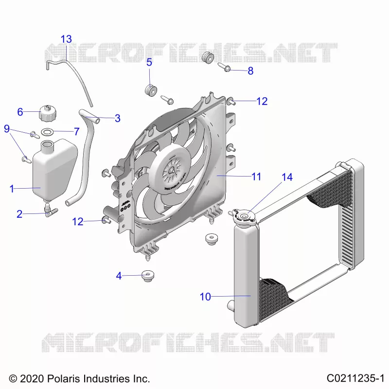 ENGINE, SISTEMA DE REFRIGERACIÃ“N, RADIATOR, FAN & OVERFLOW BOTTLE