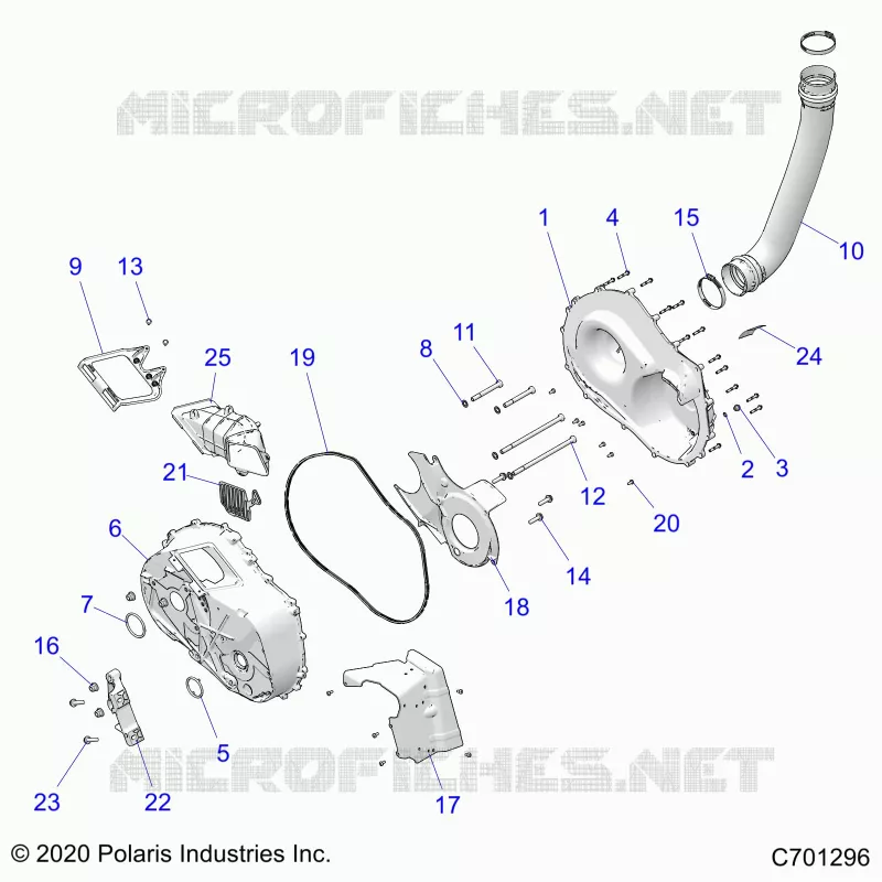 TREN, CLUTCH COVER AND DUCTING