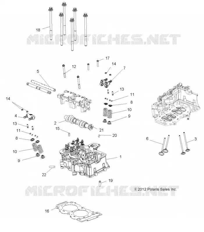ENGINE, CULATA, CAM AND VALVES