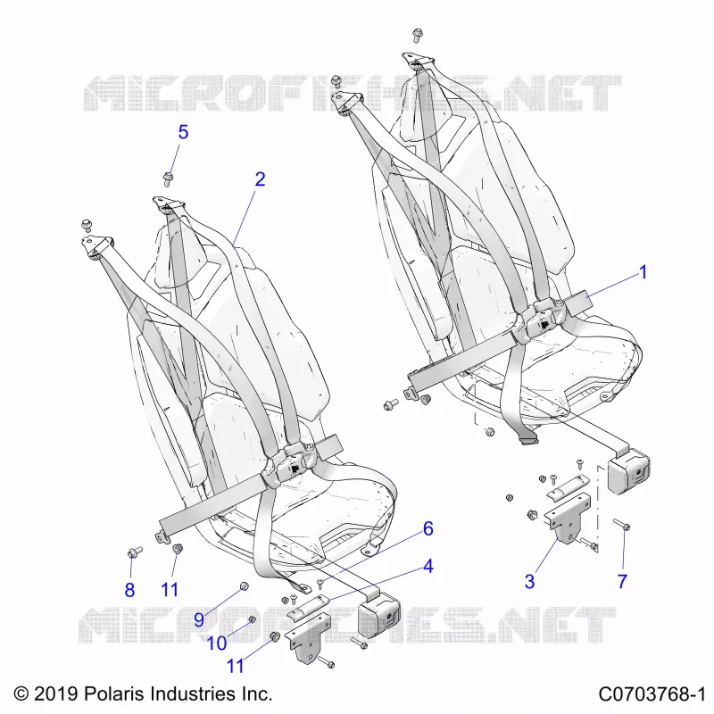 ASIENTO BELT MOUNTING, PREMIUM/ULTIMATE