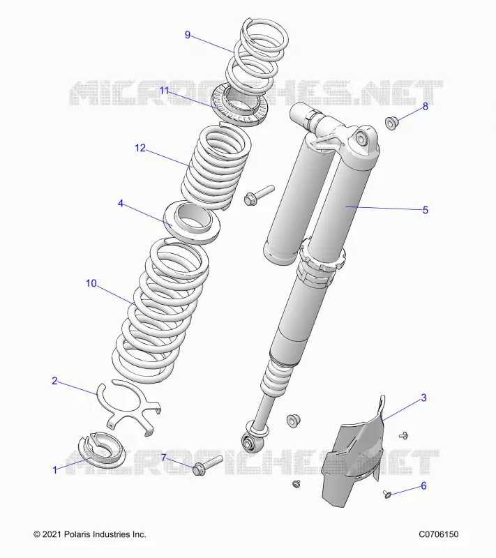 SUSPENSION, REAR MONTAJE DE DESCARGA, DELUXE