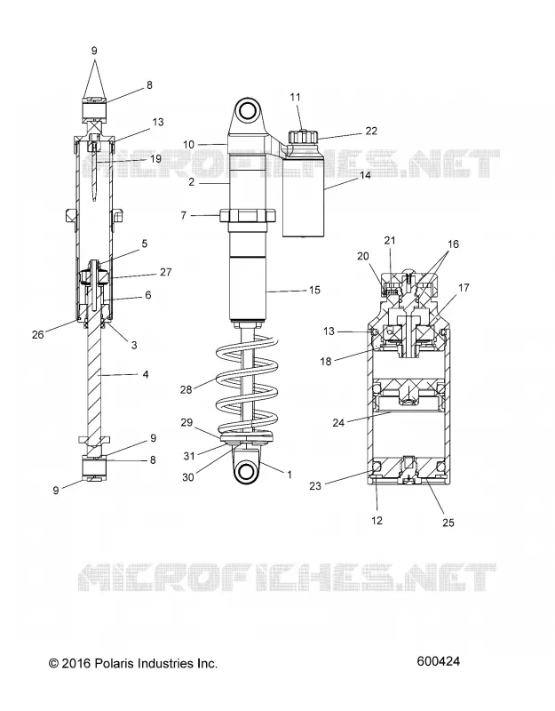 SUSPENSION, SHOCK TRASERO TRACK