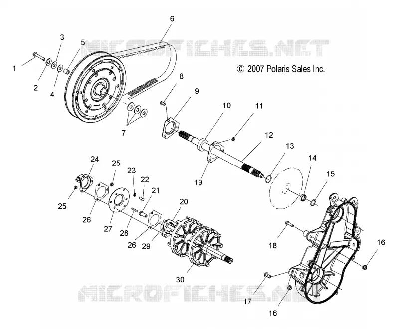 TREN, EJE DE TRANSMISIÓN, JACKSHAFT and DRIVE BELT