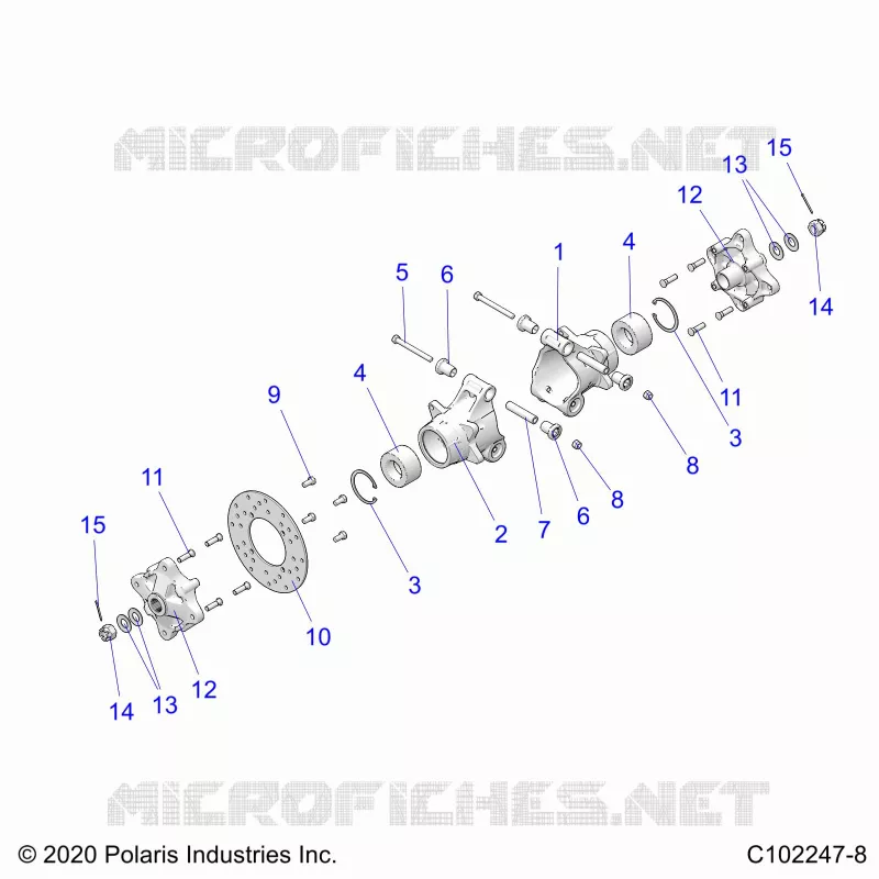 SUSPENSION TRASERA HUBS, CARRIER AND BRAKE DISC