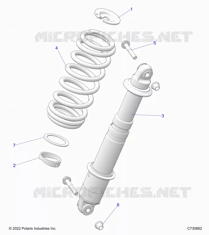 SUSPENSION, REAR MONTAJE DE DESCARGA