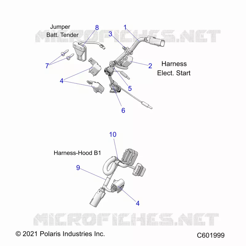 ELECTRICA, WIRE HARNESS, HOOD, ELEC. START