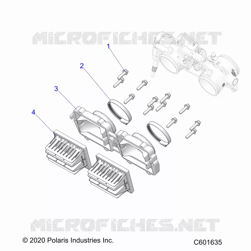 ENGINE, REED VALVE AND CUERPO DE MARIPOSA ADAPTOR -S23TDL8RS/8RE (C601635)