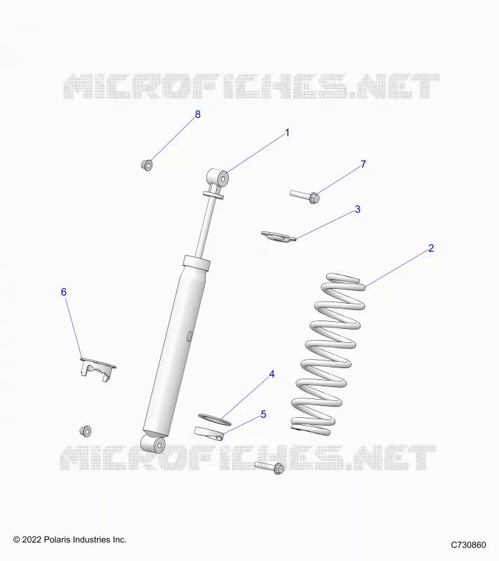 SUSPENSION, REAR MONTAJE DE DESCARGA