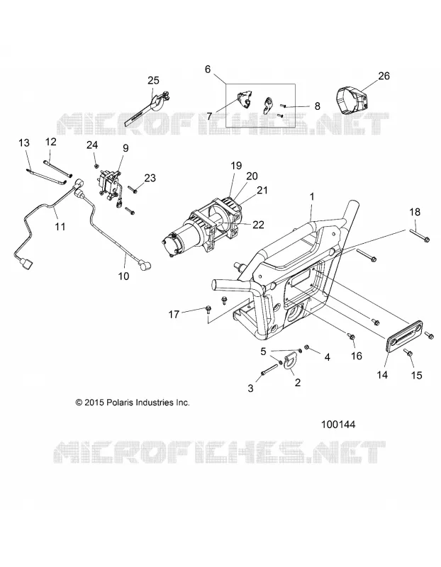 PARACHOQUES DELANTERO WINCH AND  MOUNTING