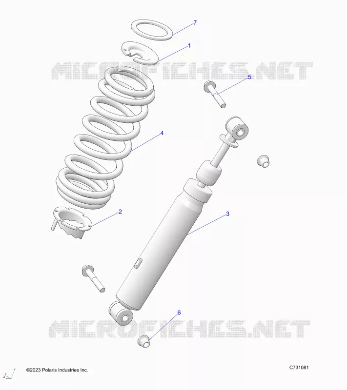 SUSPENSION, REAR MONTAJE DE DESCARGA