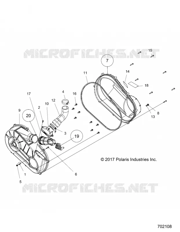 DRIVE TRAIN, TAPA DEL EMBRAGUE AND DUCTING