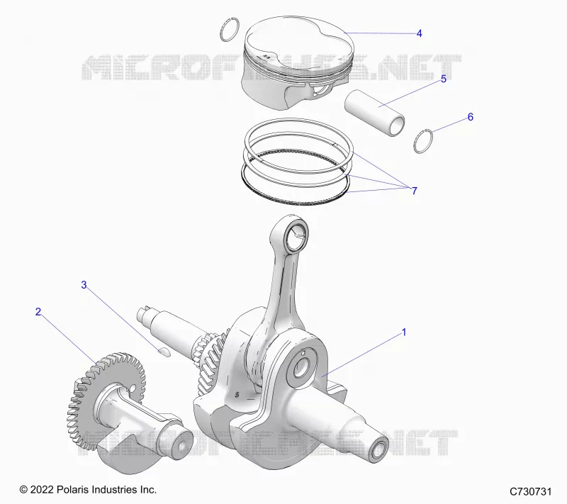 ENGINE, CIGUEÑAL, PISTON AND BALANCE SHAFT