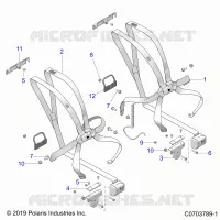 ASIENTO BELT MOUNTING, FRONT, 6 POINT