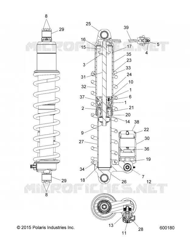 SUSPENSION, SHOCK TRASERO TRACK (1543574)