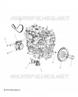 ENGINE, ALTERNADOR, FLYWHEEL AND STARTER MOUNTING