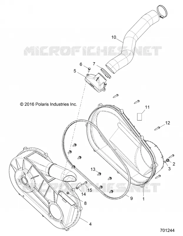 DRIVE TRAIN, TAPA DEL EMBRAGUE AND DUCTING