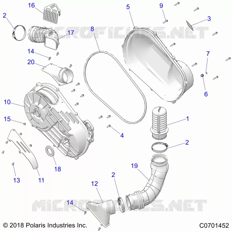 TREN, CLUTCH COVER AND DUCTING