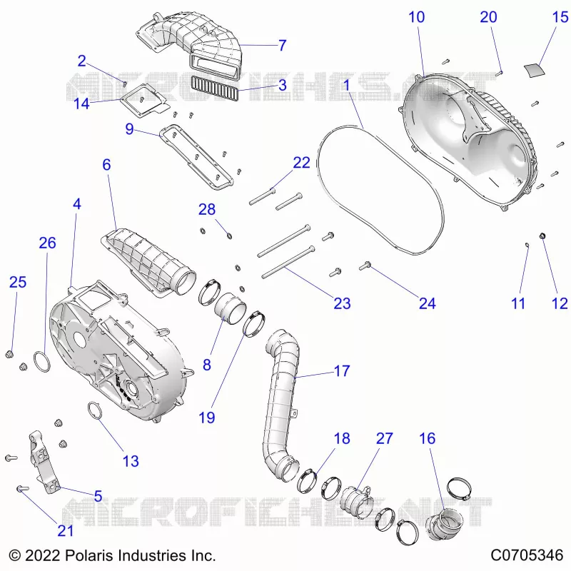 TREN, CLUTCH COVER AND DUCTING