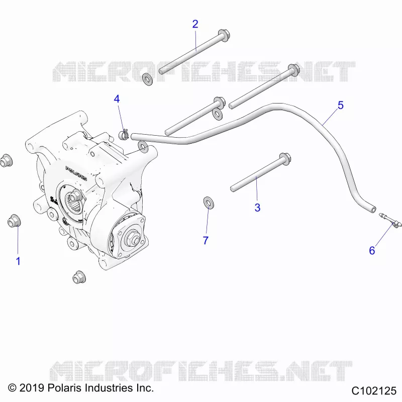 TREN, GEARCASE MOUNTING, REAR