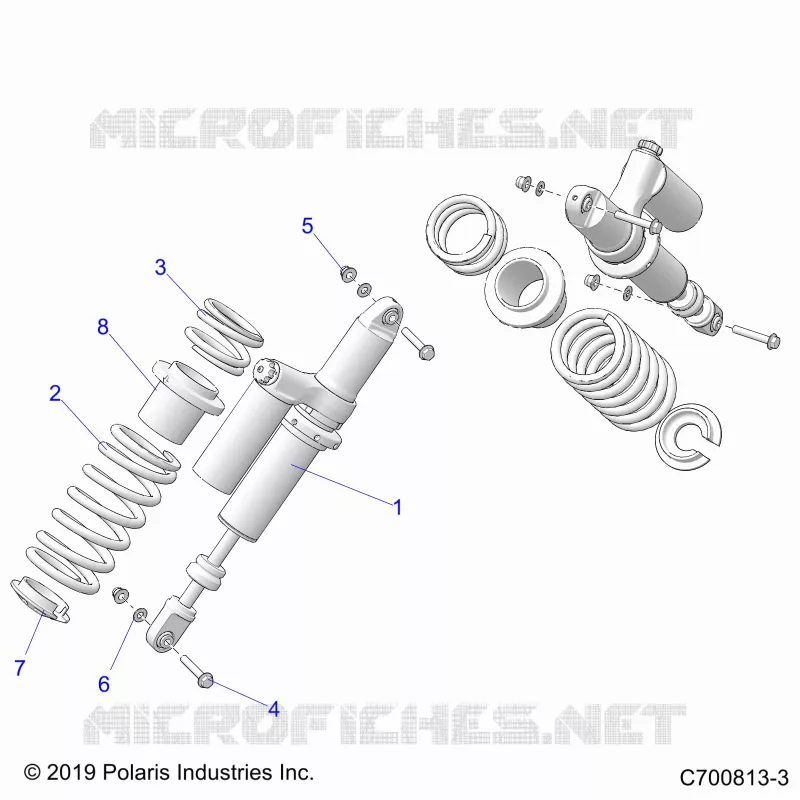 SUSPENSION, REAR MONTAJE DE DESCARGA