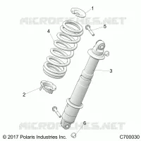 SUSPENSION, REAR MONTAJE DE DESCARGA