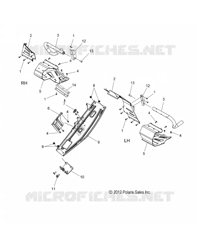 CHASSIS, PROTECCIÓN DEL EMBRAGUE AND FOOTRESTS