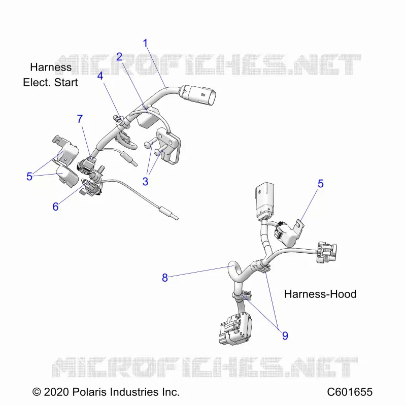 ELECTRICA, WIRE HARNESS, HOOD, ELEC. START