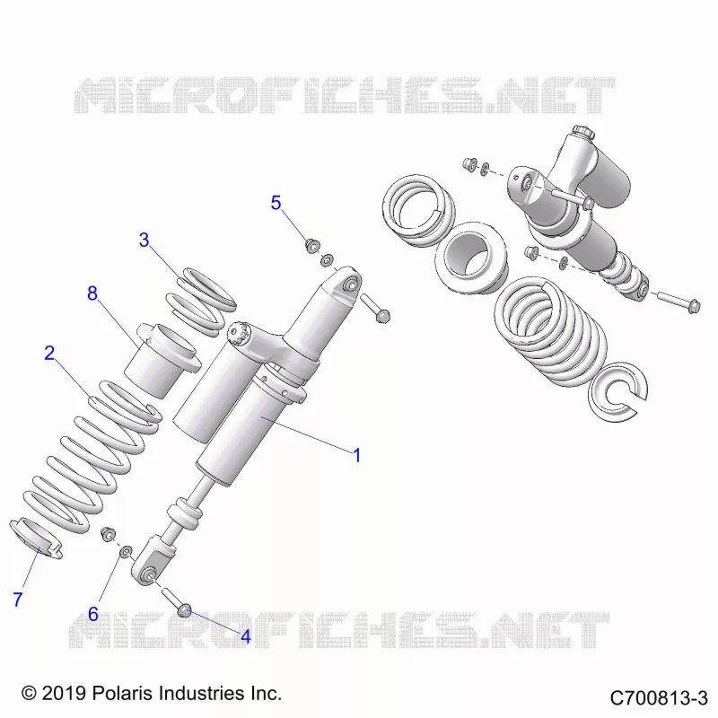 SUSPENSION, REAR MONTAJE DE DESCARGA