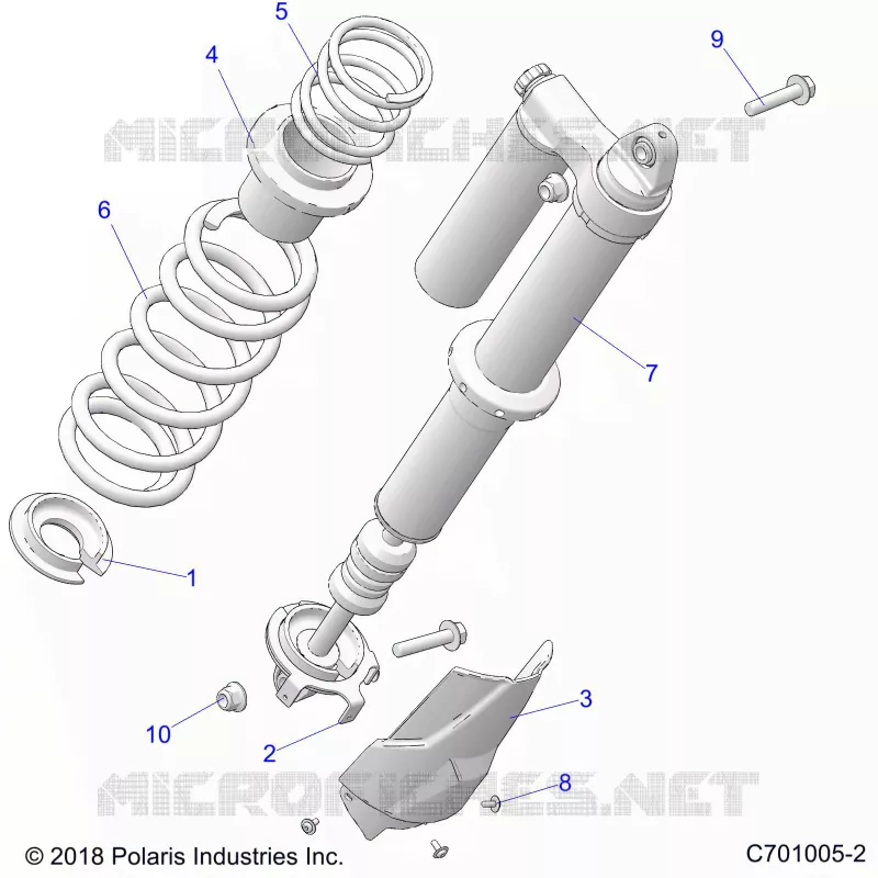 SUSPENSION, REAR MONTAJE DE DESCARGA