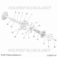 TREN, PRIMARY CLUTCH -Z22NAK99AK/AR/BK/BR/NAV99AK/AR/BK/BR (C1323317-01)