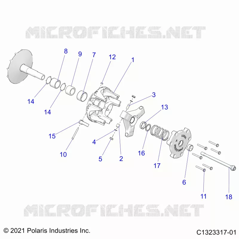 TREN, PRIMARY CLUTCH -Z22NAK99AK/AR/BK/BR/NAV99AK/AR/BK/BR (C1323317-01)