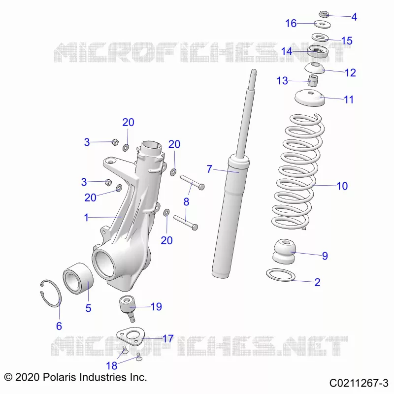 SUSPENSION, PUNTAL DELANTERO
