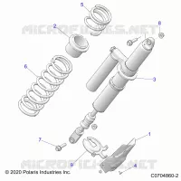 SUSPENSION, REAR MONTAJE DE DESCARGA, DELUXE