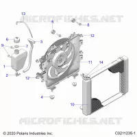 ENGINE, SISTEMA DE REFRIGERACIÃ“N, RADIATOR, FAN & OVERFLOW BOTTLE